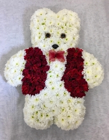 RED AND WHITE TEDDY TRIBUTE