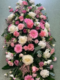 PINK AND WHITE CASKET SPRAY