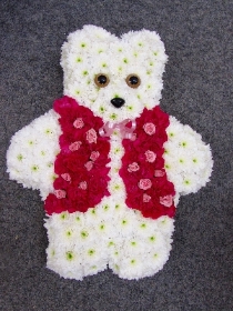 PINK AND WHITE TEDDY TRIBUTE