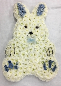 RABBIT TRIBUTE BLUE AND WHITE