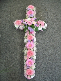FLORIST CHOICE PINK AND LILAC CROSS