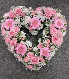 PINK AND WHITE OPEN HEART