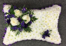 CLASSIC PILLOW TRIBUTE IN PURPLE AND WHITE